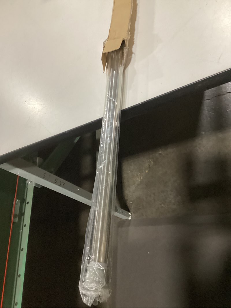 Condition photo showing Good Condition for Shower Curtain Rod 56-104 Inch, 1" Diameter Spring Long Adjustable Tension Curtain Rods for Bathroom Windows Closet No Drilling No Rust No Assembly, Silver Silver 56-104Inch, No Assembly
