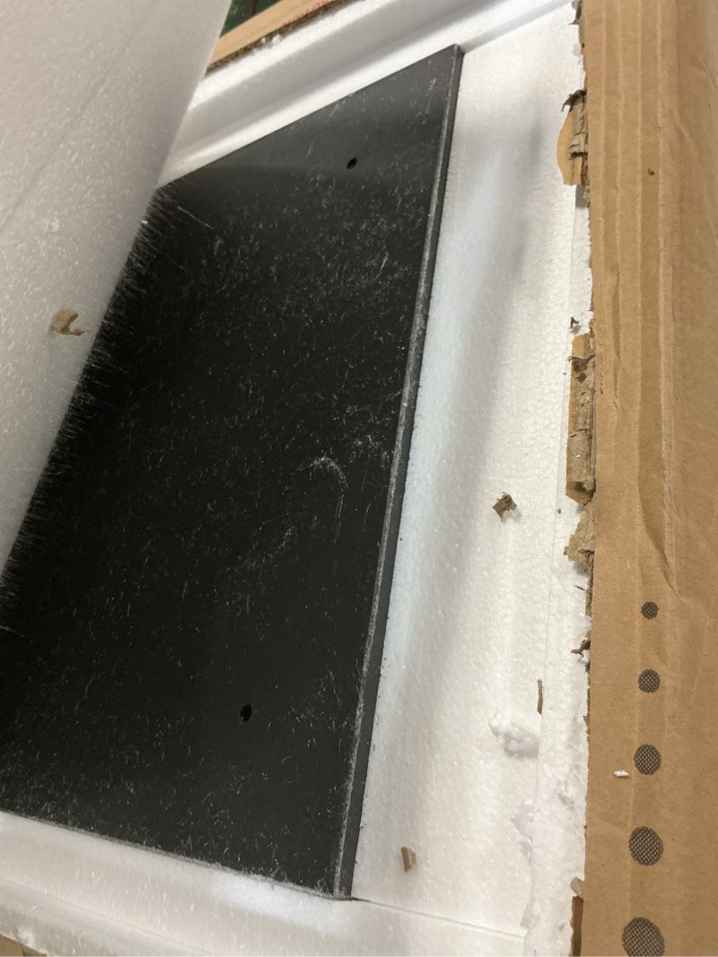 Condition photo showing Good Condition for Medicine Cabinet with Mirror, 16x24 Fully Assembled Recessed or Wall-Mounted Bathroom Mirrored Cabinet with Adjustable Storage Shelves for Vanity, Metal, Black 16"x24" Matte Black