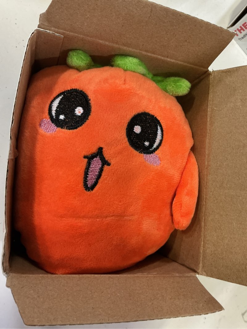 Condition photo showing New/Like New for interactive music plush toy set, musical sensory toys, carrot | touch-sensing banana plush with music for sensory play, parent-child interaction and christmas birthday gifts ages 3+. orange fruits