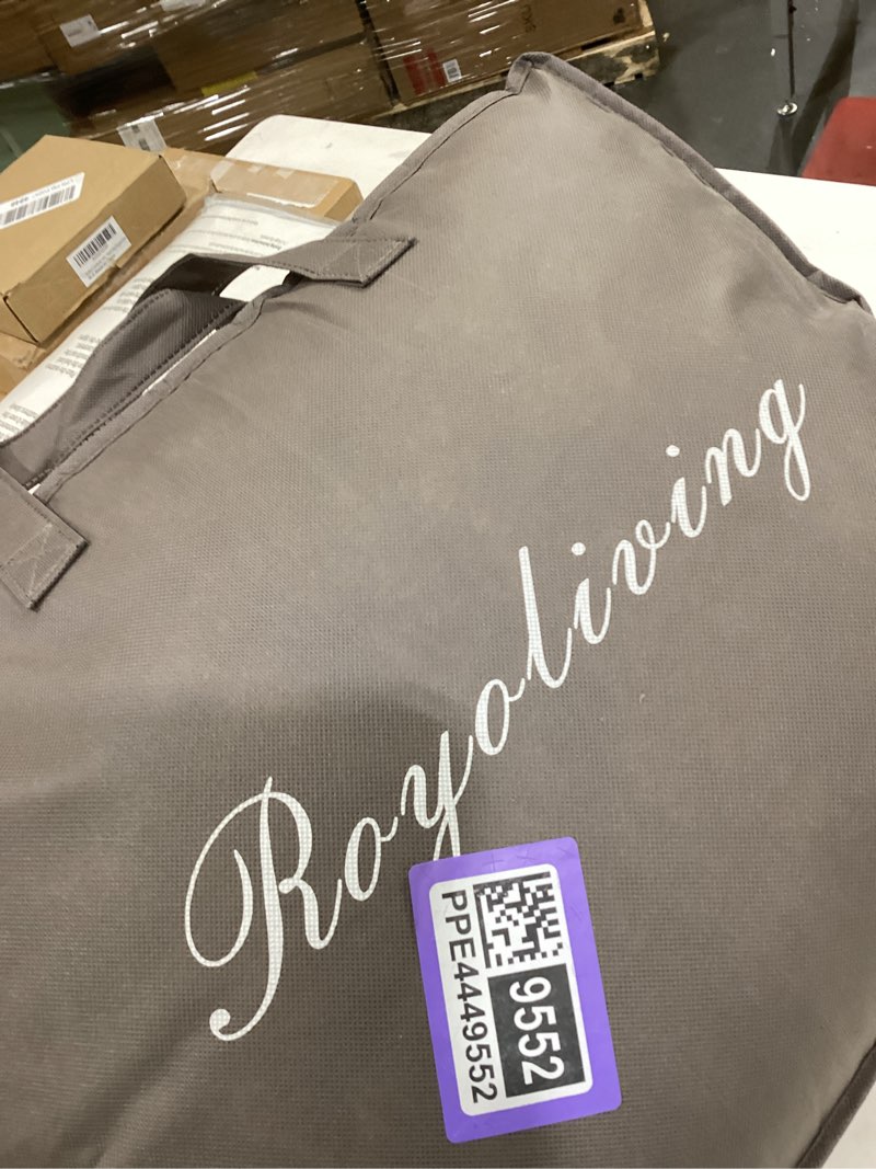 Condition photo showing New/Like New for Royoliving Premium Feathers Down Duvet Insert Comforter Oversized King Size All Season Medium Warmth White 100% Cotton Cover with Corner Tabs (120x98, 77 oz) White Oversized King All Season