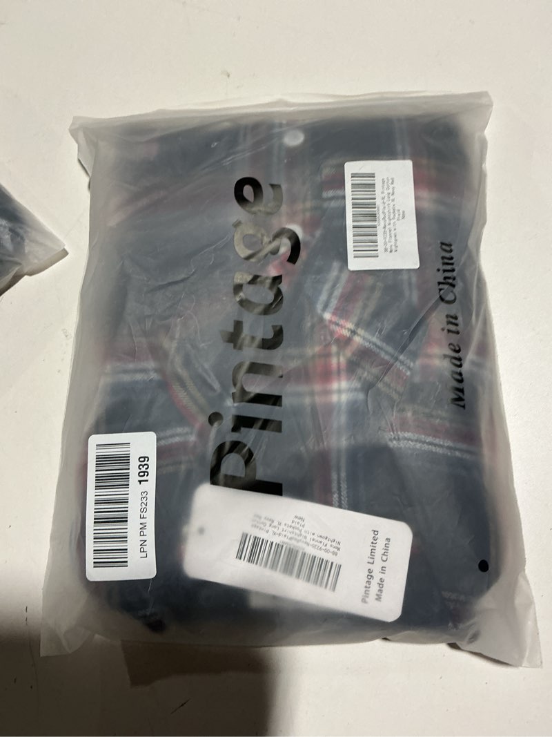Condition photo showing New/Like New for men's flannel nightshirt long cotton nightgown with pockets