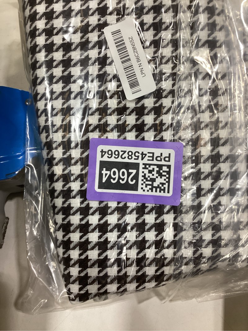 Condition photo showing Good Condition for Set of 2 Chestnut Houndstooth Pillow Covers 24x24 Inch Linen Pixel Houndstooth Cushion Case Decorati