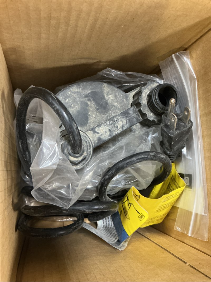 Condition photo showing As Is for utilitech 1/6-hp 115-volt 25-gpm thermoplastic submersible utility pump