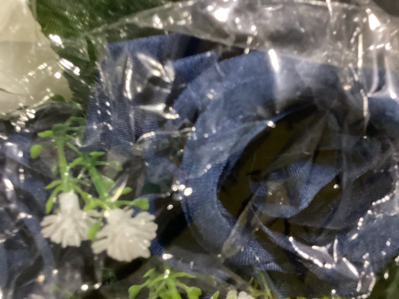 Condition photo showing Good Condition for blosmon flower balls wedding rose centerpieces 2 pcs fake flowers purple navy blue&white kissing balls decor artificial floral arrangements flower bouquet of roses home party table diy decorations