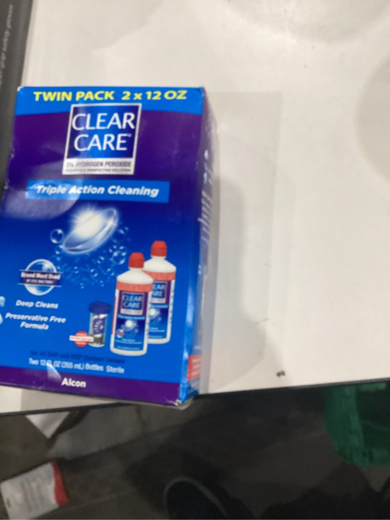 Condition photo showing New/Like New for Clear Care Cleaning Solution with Lens Case, Twin Pack, 12 Fl Oz (Pack of 2)