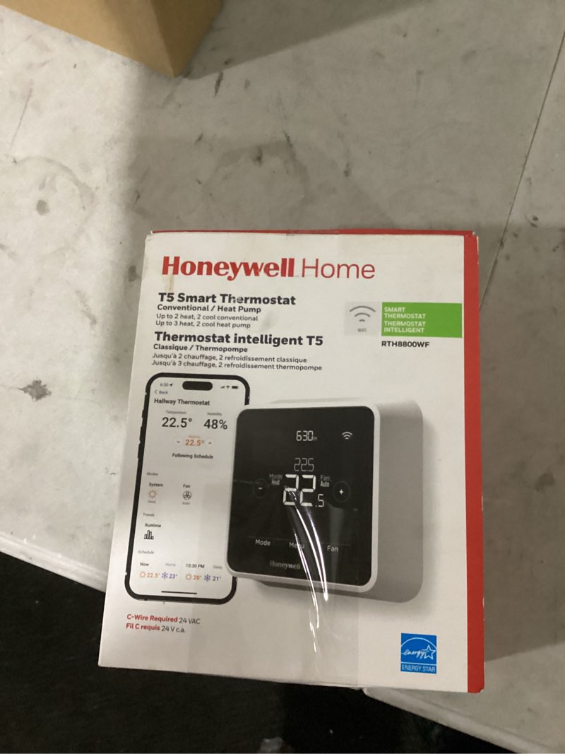 Condition photo showing Good Condition for honeywell home black/white smart compatible thermostat
