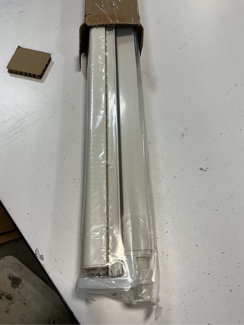 Condition photo showing Good Condition for No Drill Cordless Zebra Blinds for Windows, Linen High Precision Fabrics, 46" W x 64" H Linen - Beige Linen - Beige 46" W x 64" H