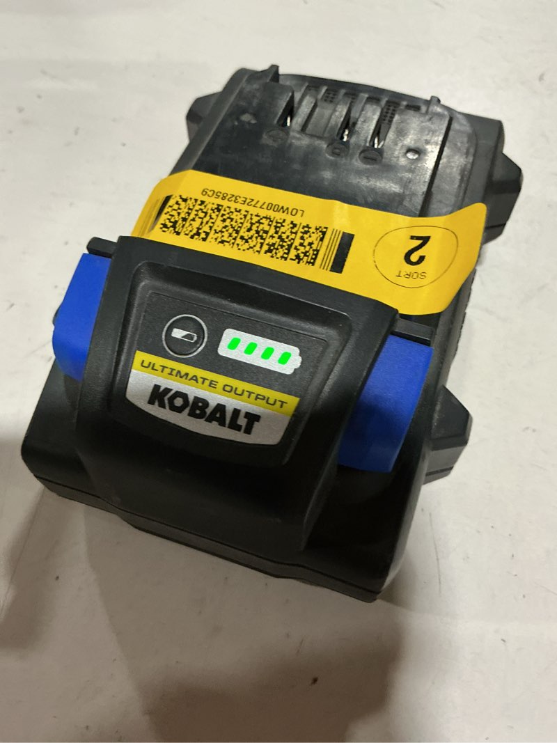 Condition photo showing As Is for kobalt 24 -volt 1 -pack battery ( 4 ah lithium )