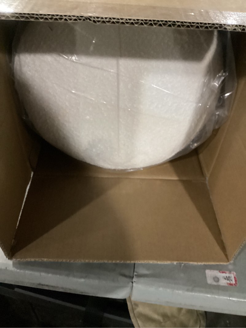 Condition photo showing New/Like New for Get Set Style Modern Round Ottoman with Soft Padded Seat, Multifunctional Vanity Stool for Makeup, Upholstered Footrest Stool Ottoman Foot Stool for Living Room, Bedroom White