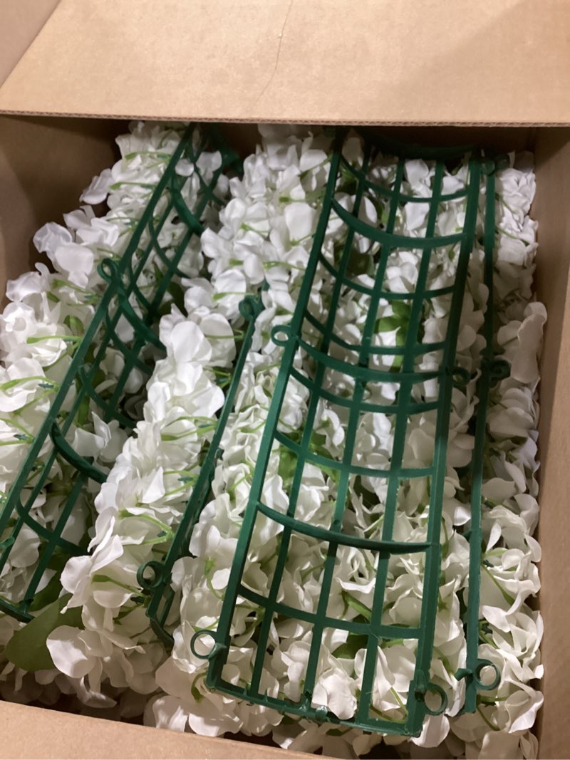 Condition photo showing Good Condition for pack of 6 artificial flower wedding arch decorations, 18 inch floral centerpieces for party bridal shower event table wall arrangement - white white-1 pack of 6 flower arrangements