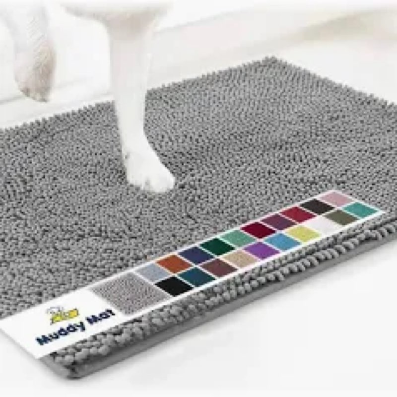 bcoimo super absorbent dog door mat, 60"*24" anti slip mat for muddy paws, pet rugs for dirty paws w