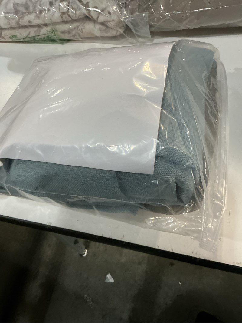 Condition photo showing Good Condition for slate stone blue sheer curtains 96 inches long for living room 2 panels back tab rod pocket pale washed linen polyester blended woven cotton look material fabric drapes 52x96 length,denim jean blue stone blue 52"w x 96"l (pack of 2)