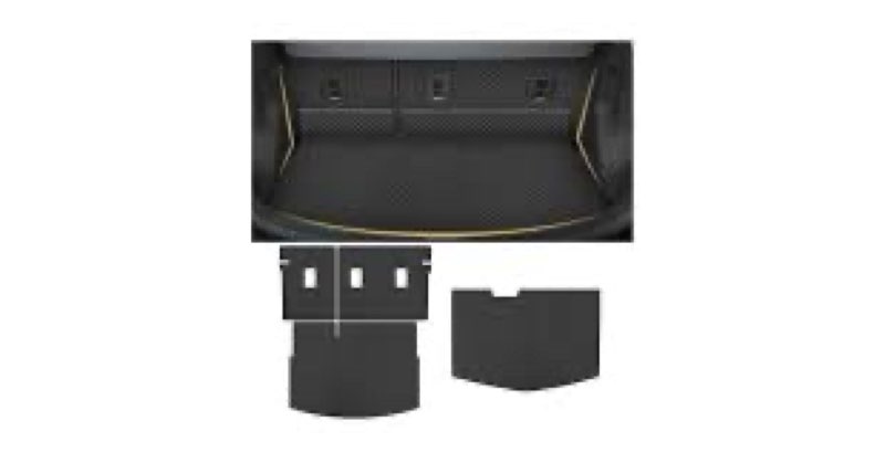 Cargo Mat Compatible with 2017-2025 Chevy Bolt EUV & EV - PU Leather Cargo Liner & Backrest Mat All 