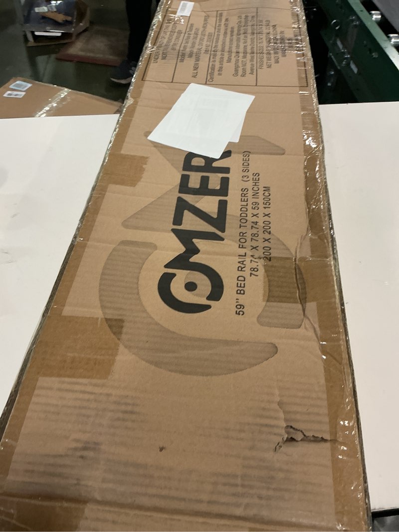 Condition photo showing New/Like New for omzer Queen Bed Rails for Toddlers - Foldable Baby Bed Rail Guard with Child Lock Height Adjustable Bed Safety Rails for Children Bed Rail for Queen Size Bed - 3 Pack, 78.7x78.7x59” 3 Side for Queen Bed: 59''+ 78.7'' +78.7'',grey