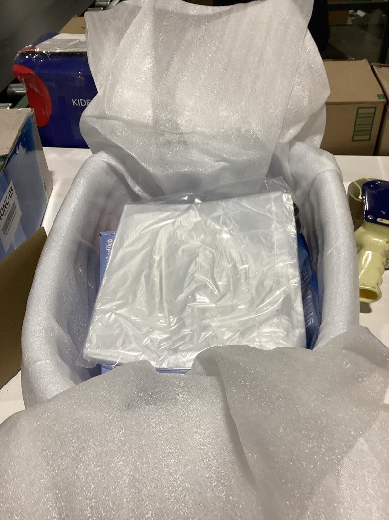Condition photo showing New/Like New for ionic foot bath detox machine, premium ion foot spa for home use, includes 3 sea salts (original/rose/lavender), basin, 2 ion arrays & accessories, perfect for parents/seniors/partner/self 18.3in-nonfoldable white