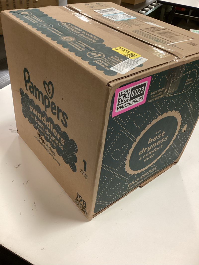 Condition photo showing New/Like New for Pampers Swaddlers Diapers, Size 1 (8-14 lbs), 198 Count, Absorbent, Keeps Baby Dry and Comfortable, Skin Safe Disposable Baby Diaper (Packaging May Vary) Size 1 198