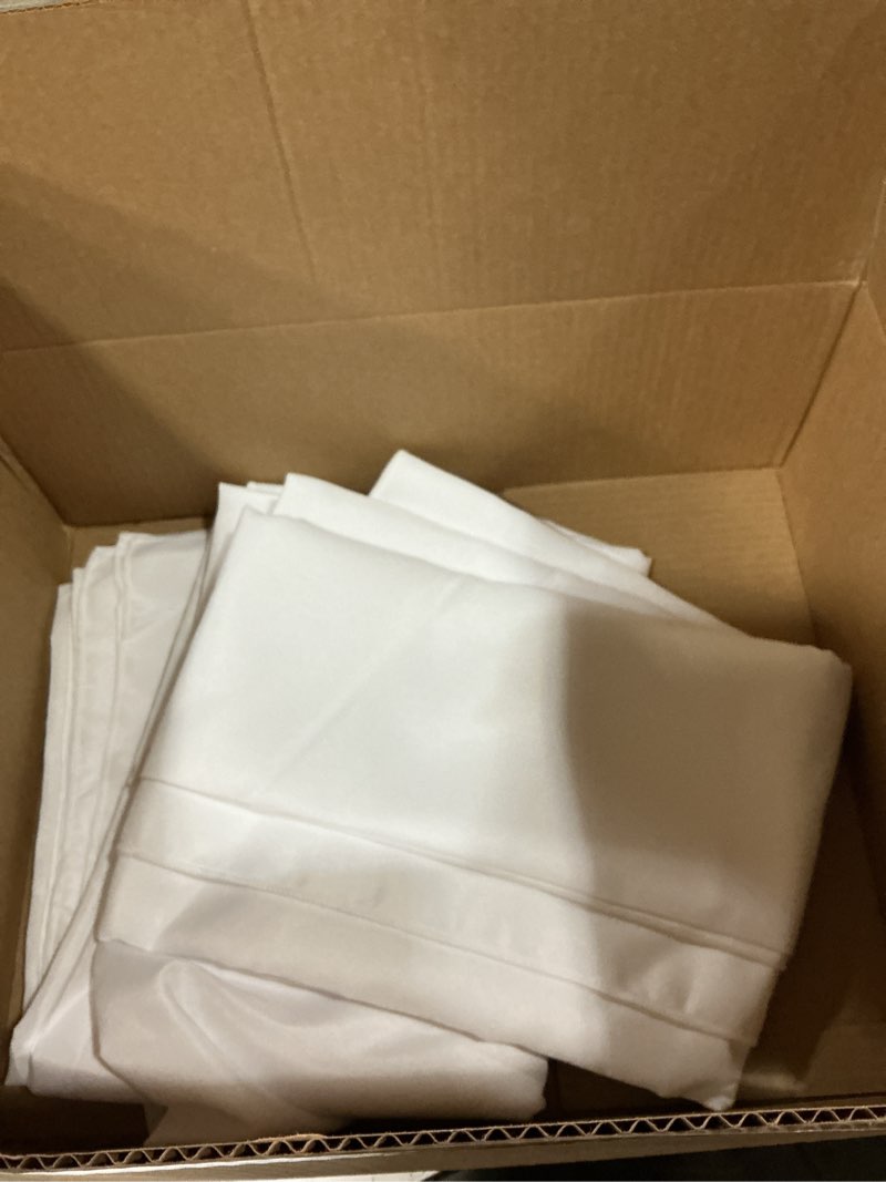 Condition photo showing Good Condition for fixwal white tablecloth rectangle 60 x 102 inch, 2 pack 6ft polyester fabric table cloths rectangular table covers for party, banquet, dining, birthday, wedding white 60*102in 2