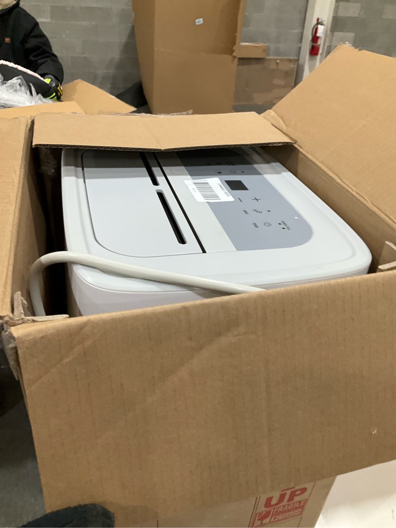 Condition photo showing As Is for Waykar 120 Pints Energy Star Dehumidifier for Spaces up to 6,000 Sq. Ft at Home, in Basements and Large Rooms with Drain Hose and 1.14 Gallons Water Tank 120 Pints 6000 Sq. Ft