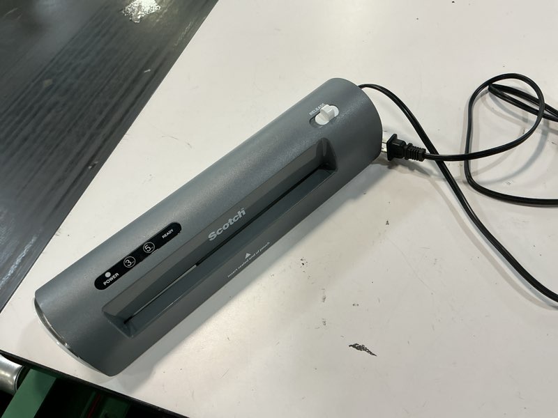 Condition photo showing As Is for  scotch™ tl901x thermal laminator 2-roller system