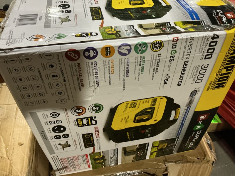 Condition photo showing Good Condition for Champion Power Equipment 4000-Watt Dual Fuel RV Ready Portable Inverter Generator with Quiet Technology and CO Shield