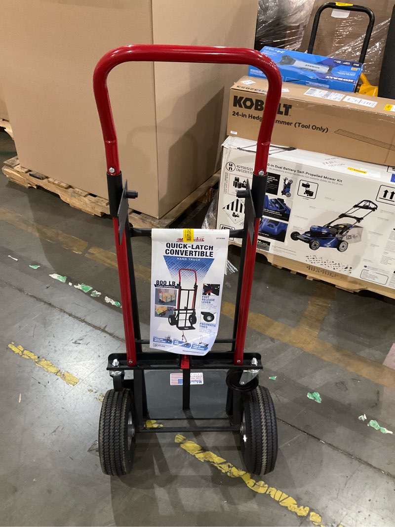 Condition photo showing Good Condition for milwaukee 800-lb capacity 4 -wheel multiple colors/finishes steel convertible hand truck
