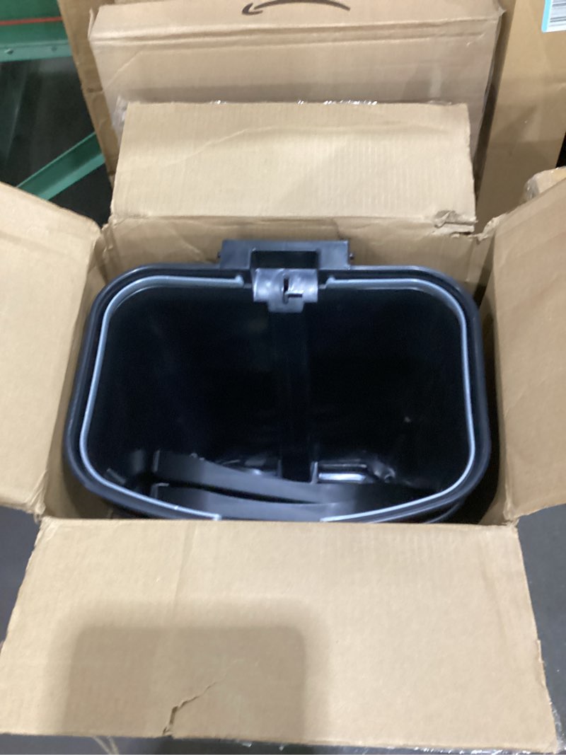 Condition photo showing Good Condition for Glad 13 Gallon Trash Can, 2 Pack | Plastic Kitchen Waste Bin with Odor Protection of Lid | Hands Free with Step On Foot Pedal and Garbage Bag Rings, Black, 2 Count