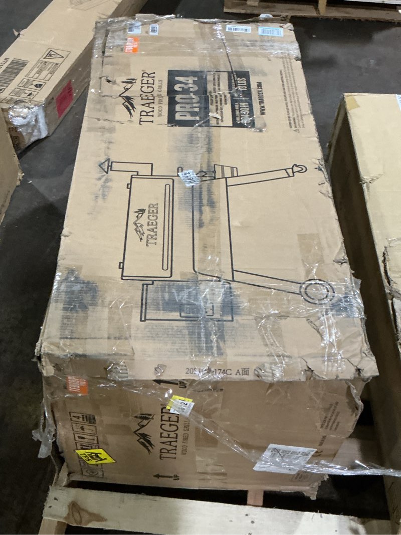 Condition photo showing Good Condition for traeger grills pro 34 electric wood pellet grill and smoker, bronze, 884 square inches cook area, 450 degree max temperature, meat probe, 6 in 1 bbq grill