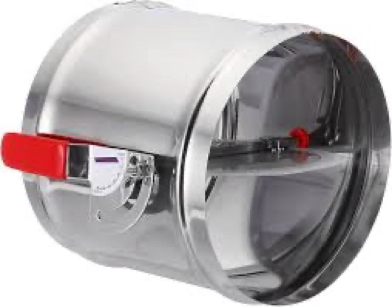 PATIKIL 10 Inch Duct Backdraft Damper, Manual Adjustment Airflow Volume Damper with Both End Flange 