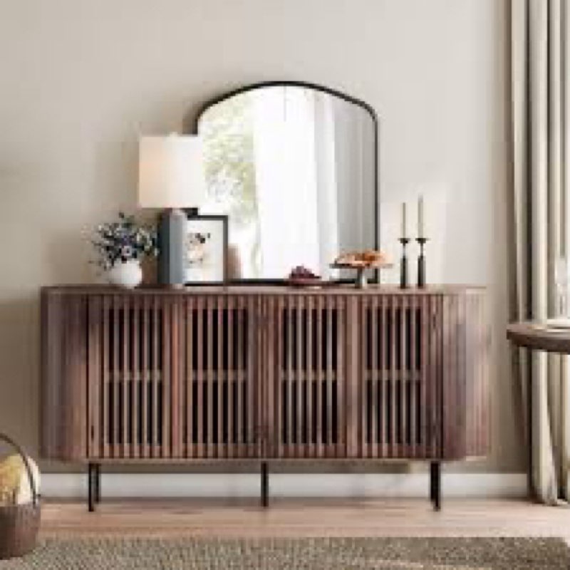 similar Wampat fluted buffet cabinet brown