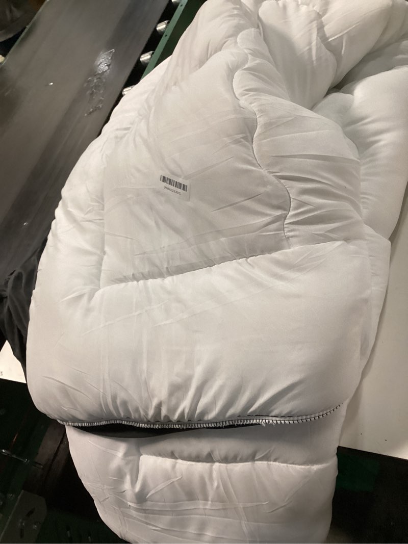 Condition photo showing As Is for BEDLORE Full Size Mattress Topper Viscose Derived from Bamboo, Thick Pillow Top Mattress Pad with Stretchable Pockets for 6"-15" Mattress, Breathable Mattress Topper for Back Pain Relief(Dark Gray) 2 Dark Gray Full