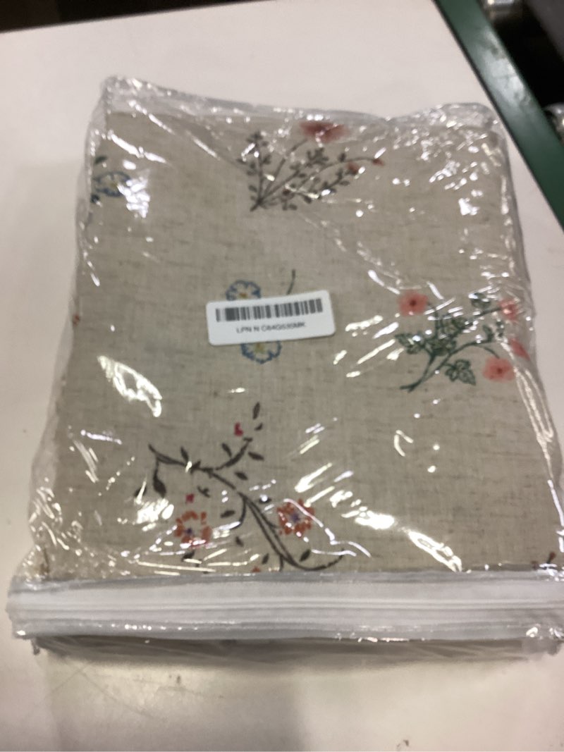 Condition photo showing Good Condition for boho light filtering curtains 63 inches long beige linen blend 2 panels with tassels and cotton embroidery, farmhouse vintage rustic rod pocket drapes for living room or bedroom beige-light filtering 52"w x 63"l (pack of 2)
