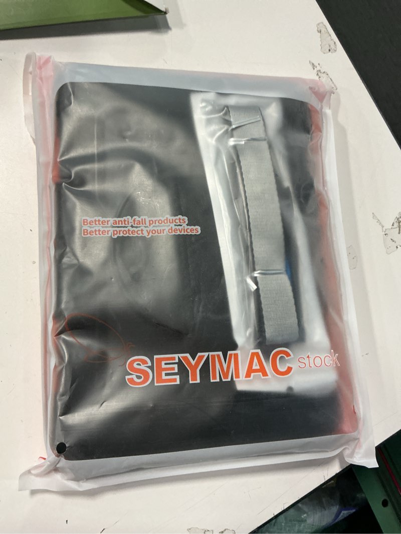 Condition photo showing Good Condition for SEYMAC stock Case for iPad 6th / 5th Generation Case/Air 2 / Pro 9.7 inch, Heavy Duty Protective with Screen Protector, with Pencil Holder, Hand Strap, Shoulder Strap, 360 Rotate Stand, Black Black+Back