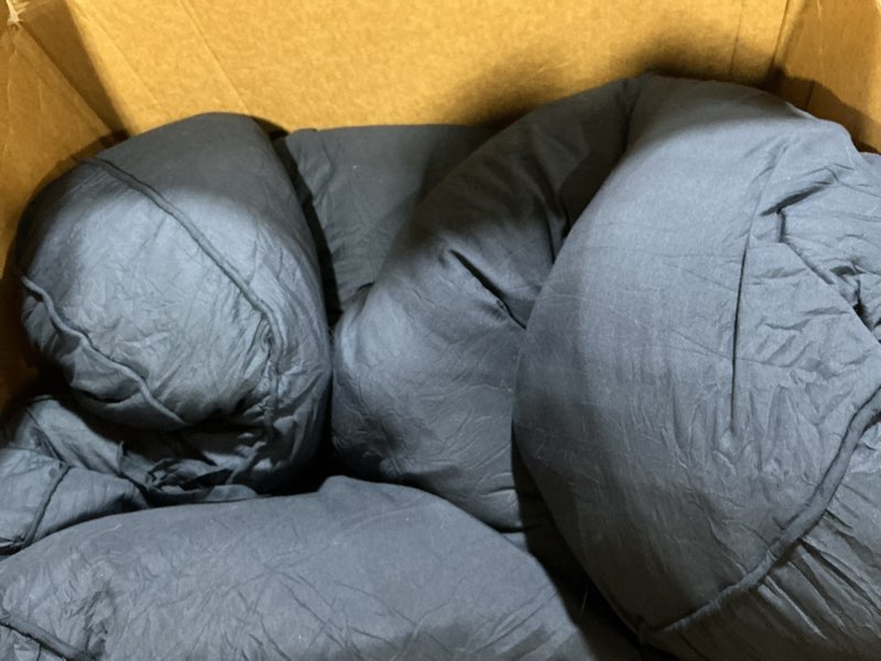 Condition photo showing As Is for Papasan Chair Cushion, Papasan Cushion Only, 52 inch Papasan Cushion, Thickened Overstuffed Round Cushion (Navy, 52in) 52in Navy