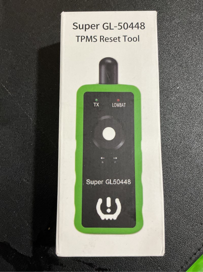 Condition photo showing New/Like New for VXDAS 2IN1 TPMS Relearn Tool Super GL50448 for GM and Ford with Model Switch Button,Tire Pressure Sensor Monitor Rest Activation for Buick/Cadillac/Chevrolet/GMC/Lincoln/Mazda 2024 Edition(Green)