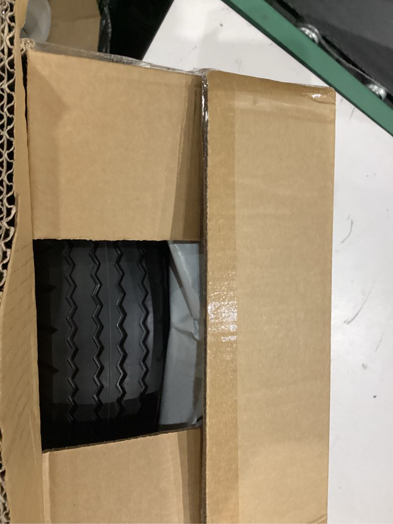 Condition photo showing New/Like New for hqpasfy 2 pack 4.10/3.50-6 flat free tire, 12.5 inch universal solid tire wheel 3/4" & 5/8" bearings, 3"-3.5"-4"-4.5"-center hub for lawn garden cart, hand truck, wheelbarrow, utility cart