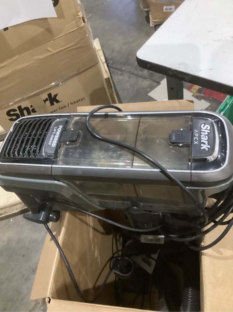 Condition photo showing As Is for shark az2002 vertex powered lift-away upright vacuum with duoclean powerfins, self-cleaning brushroll, large dust cup, pet crevice tool, dusting brush & power brush, silver/rose gold duoclean powerfin (rose gold)