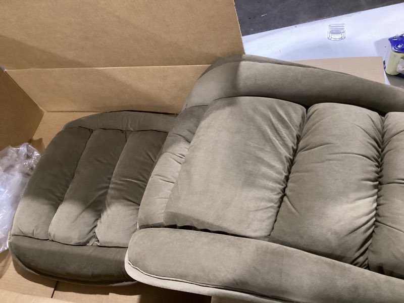 Condition photo showing Good Condition for ALIBO Low Back Pain Relief Large Size Firm Lumbar Support and Nonslip Recliner Chair Seat Pads Cushion Back Rest Lumbar Cushion Pillow for Office,Dinning Desk Chair,Car,Truck Seats-Coffee Large Coffee green