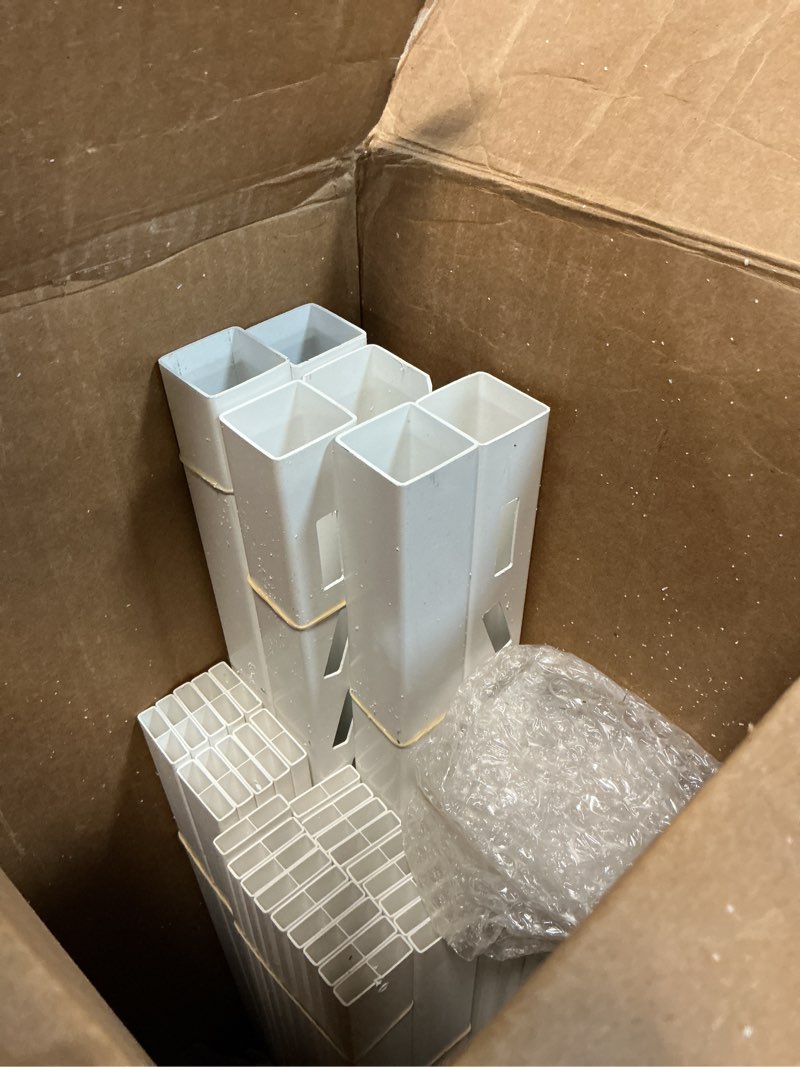 Condition photo showing As Is for air conditioner fence 3 panels, 36" w x 45" h outdoor trash can fence, easy assembly decorative privacy screen for ac units & pool equipment 36"w x 45"h-3 panels horizontal