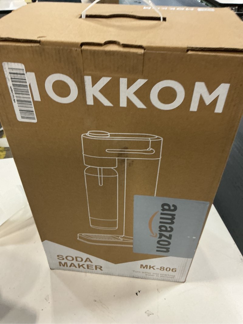Condition photo showing New/Like New for MOKKOM Sparkling Water Maker, Soda Maker with 1L PET Carbonating Bottle, Soda Streaming Machine and Beverage Carbonator, Compatible with 60L CO2 Carbonator (NOT Included) - Stainless Steel