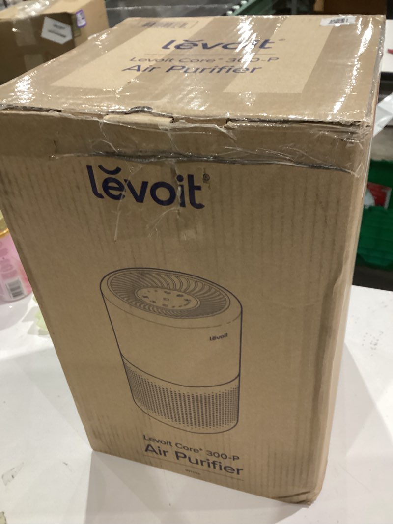 Condition photo showing As Is for LEVOIT Air Purifier for Home Allergens Pet Hair in Bedroom, Covers Up to 1073 ft² by 56W High Torque Motor, AHAM VERIFIDE, 3-in-1 Filter with HEPA Sleep Mode, Remove Dust Smoke Odor, Core300-P, White White Core 300-P 1Pack