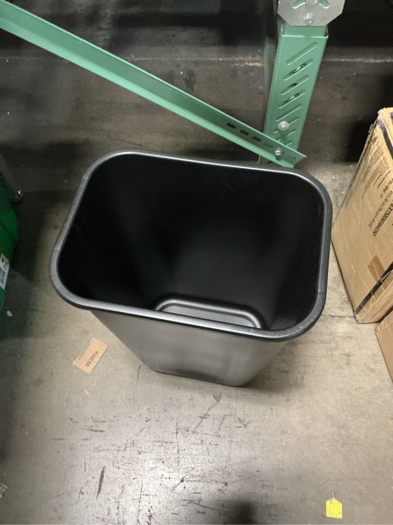 Condition photo showing Good Condition for rubbermaid commercial wastebasket trash container, 41qt/10.25 gal, plastic, black, stackable trash can for bedroom/bathroom/office, fits under desk/sink/cabinet 10.25 gallons black 1