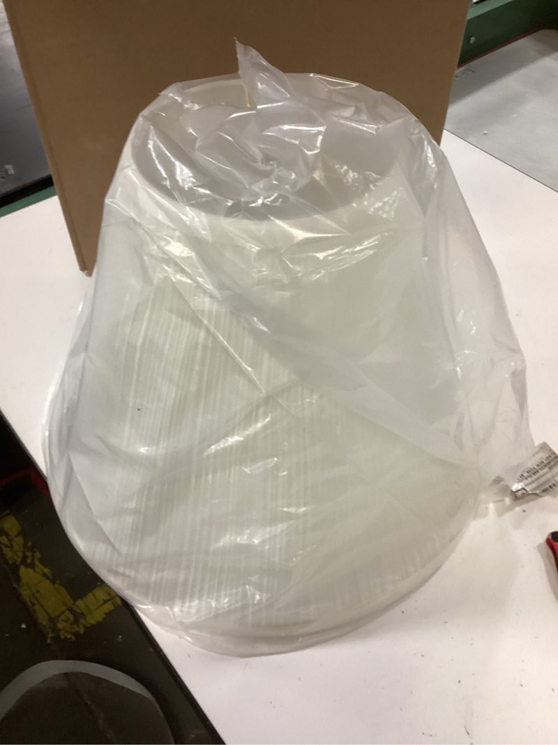 Condition photo showing Good Condition for Aspen Creative 33138, Mushroom Pleated Traditional Spider Lamp Shade, Pleated White, 7" Top x 17" Bottom x 13" Slant 7x17x13"