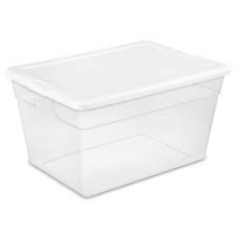 Assorted of Storage bins with lids (56 / 33.8 quart) 