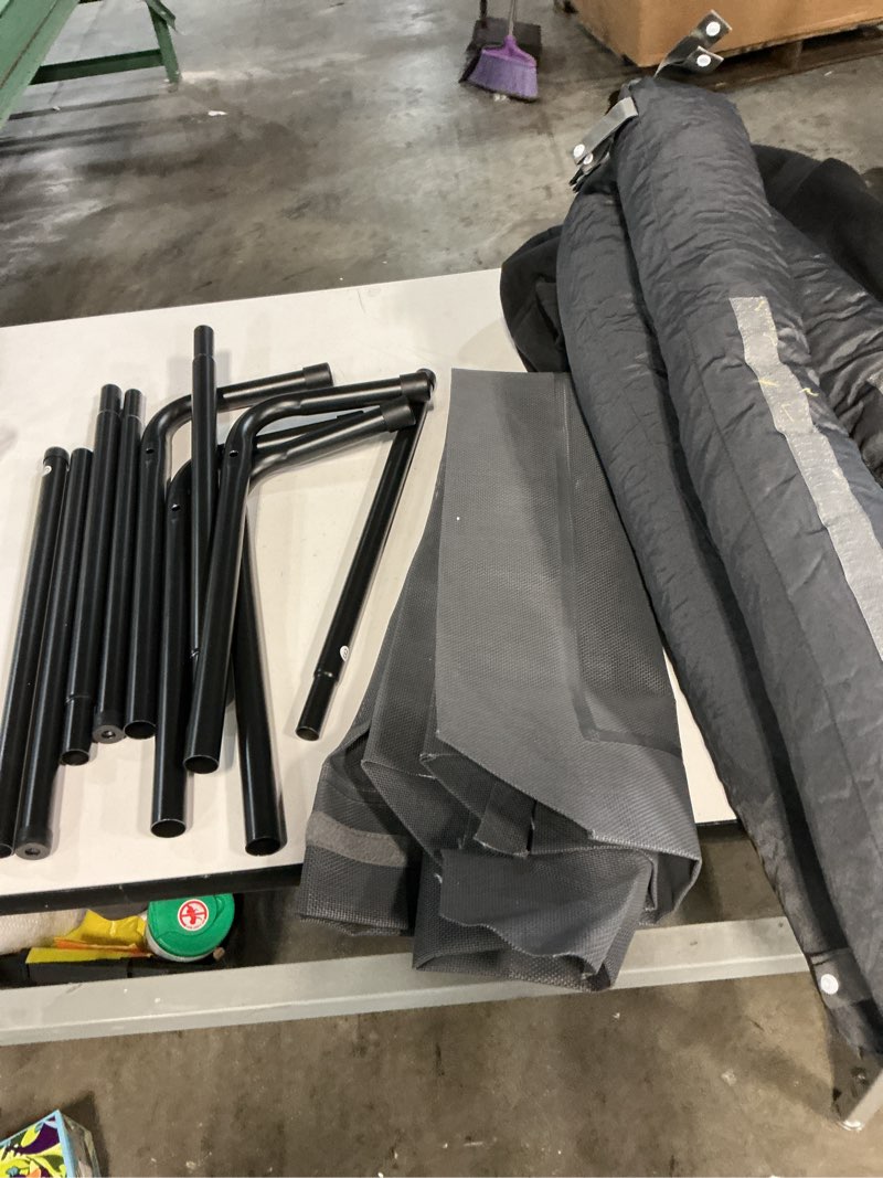 Condition photo showing As Is for WESTERN HOME Cooling Elevated Dog Bed for Large Dogs, Portable Indoor & Outdoor Raised Dog Bed with Breathable Mesh, Chew Proof Pet Hammock Cots with Removable and Waterproof Bolsters 48.0"L x 35.0"W x 8.0"Th Grey