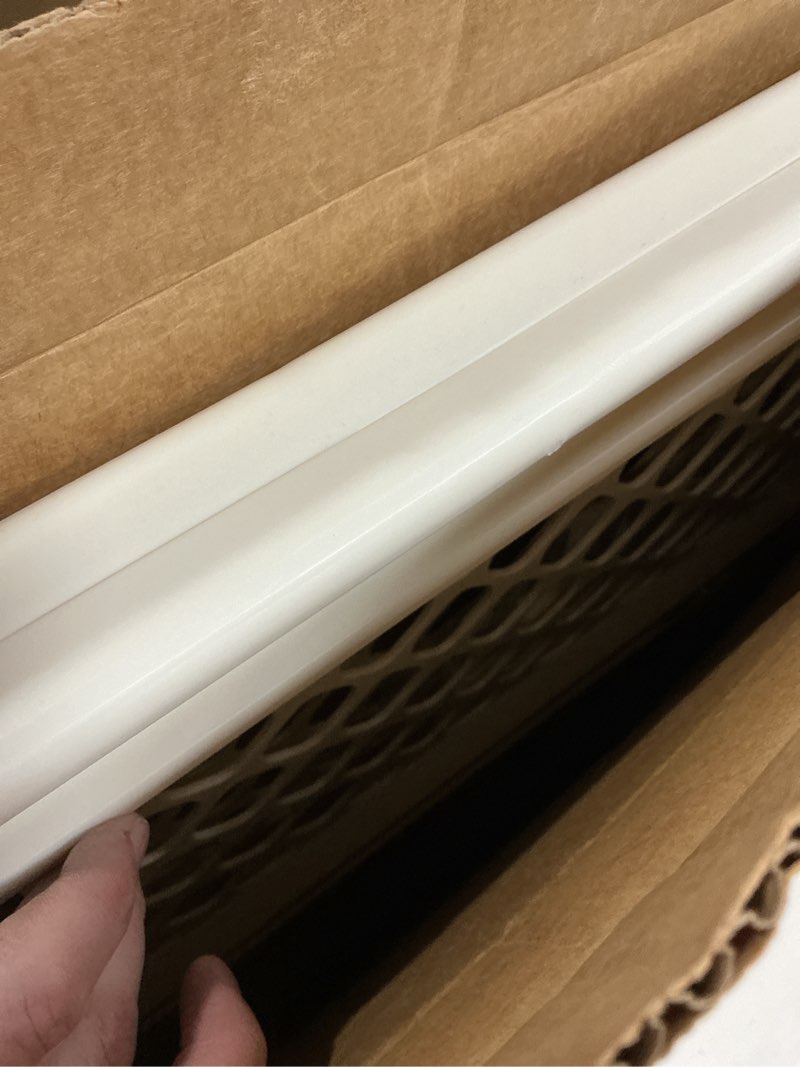 Condition photo showing New/Like New for Toddleroo by North States - Supergate Ergo Baby Gate: Plastic Baby Gate for Stairs & Doorways - Adjustable Indoor Safety Gate - Made in USA - 26 to 42 Inches Wide - 26 Inches Tall - Ivory