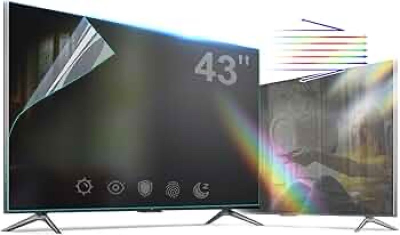 ZUONYUT Anti Glare TV Screen Film for 40 Inch,Blue Light,Anti Glare Film for TV,TV Glare Stopper Red