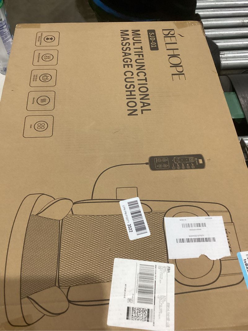 Condition photo showing Good Condition for Shiatsu Neck and Back Massager with Heat, 4D Kneading Back Massager for Pain Relief Deep Tissue, Comfortable Back Massage for Chair, Massage Mat for Home Office, Gifts for Christmas Women Men Parents Black