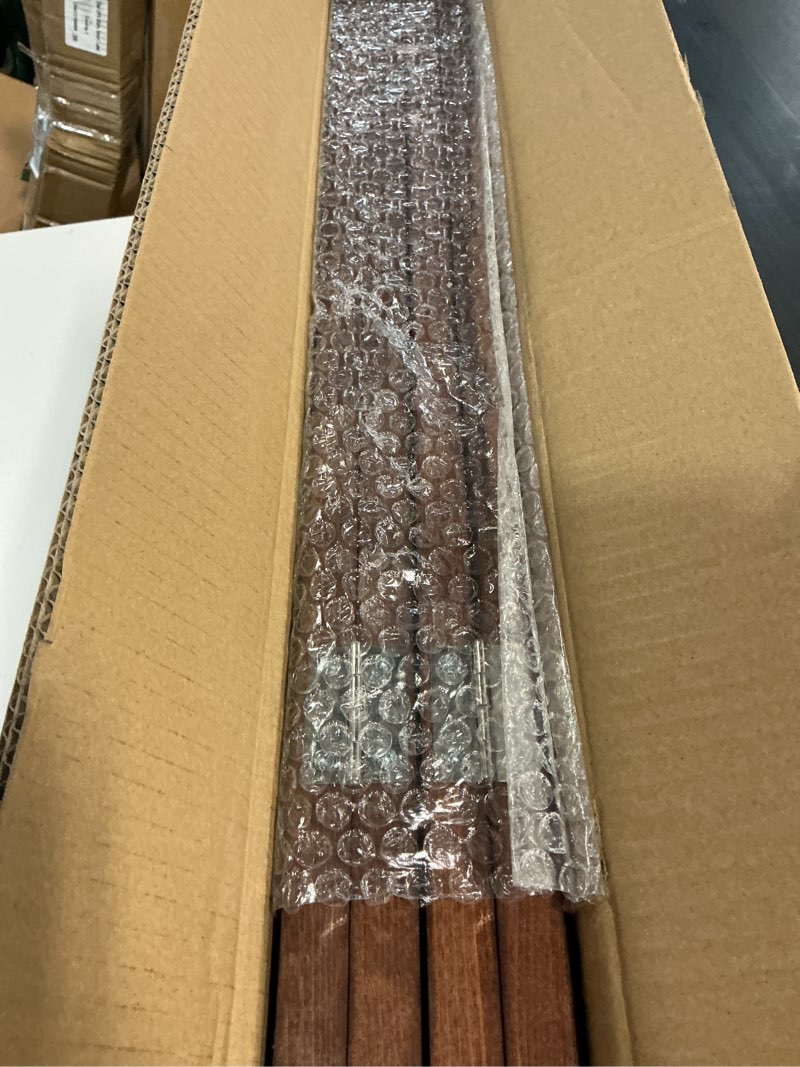 Condition photo showing Good Condition for 4 panel short room divider screen,brown freestanding partition,small bamboo panel divider for room seperation,3.95 ft tall brown 4 panel