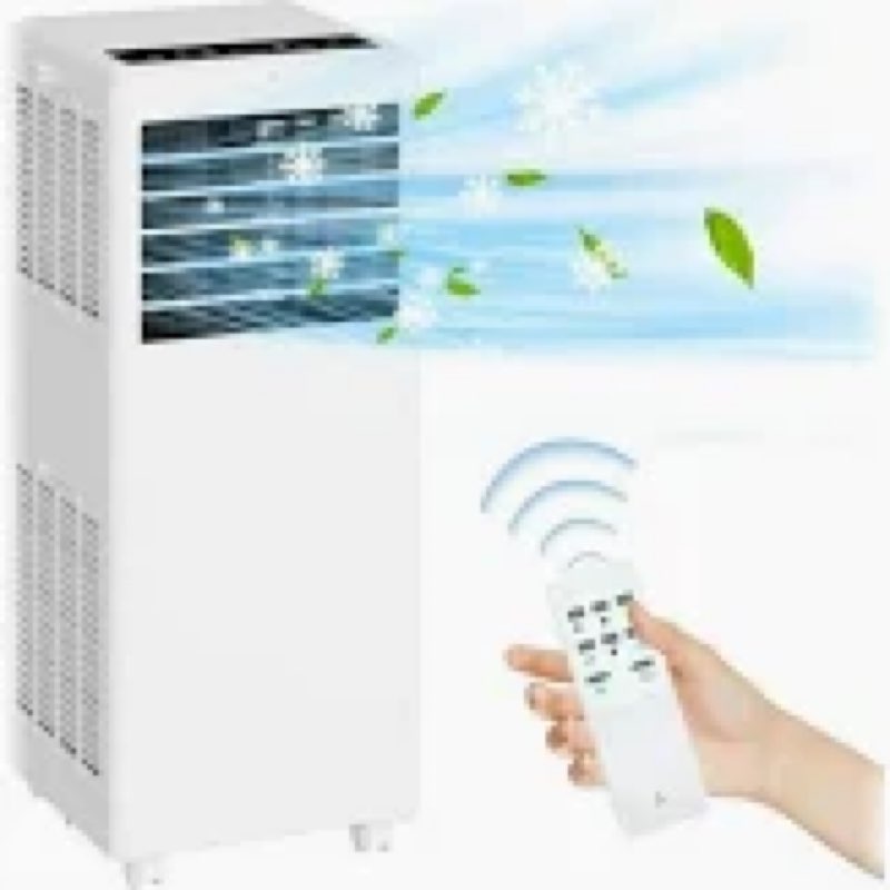 WildBreak Portable Air Conditioner 8,000 BTU, LED Display, Dehumidifier & Fan Modes, 350 sq.ft, White