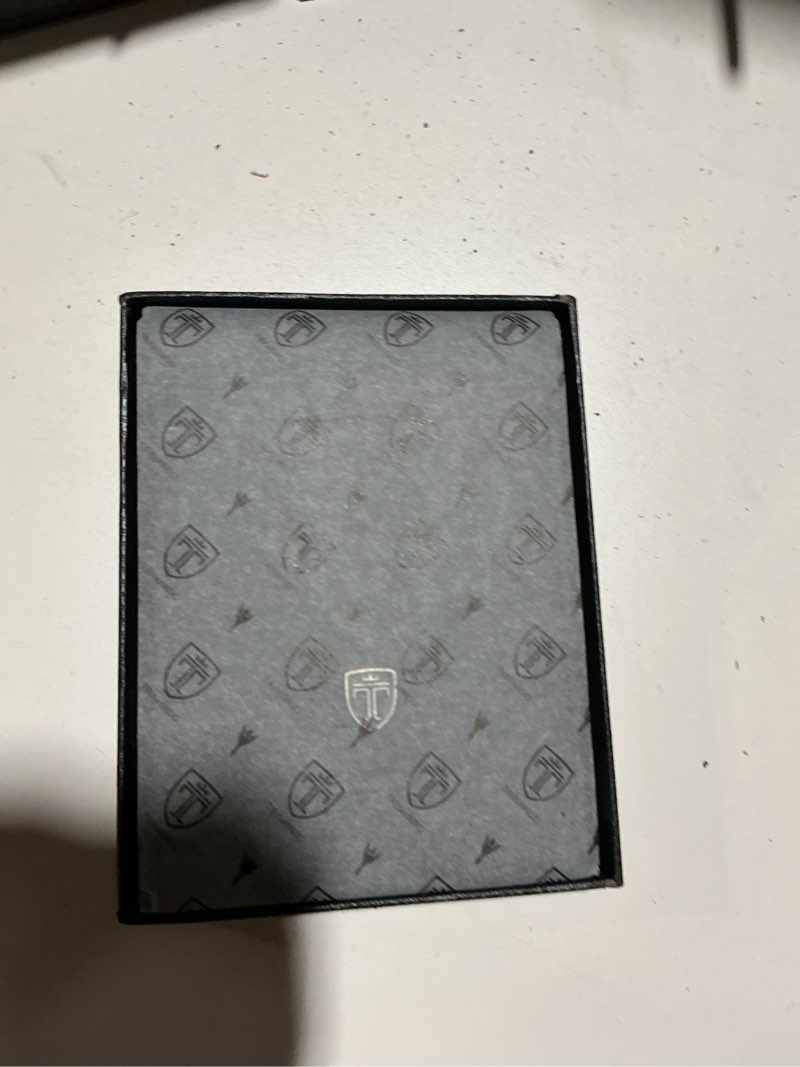 Condition photo showing New/Like New for travando mens wallet with money clip austin rfid blocking bifold credit card holder for men with gift box (real leather black)